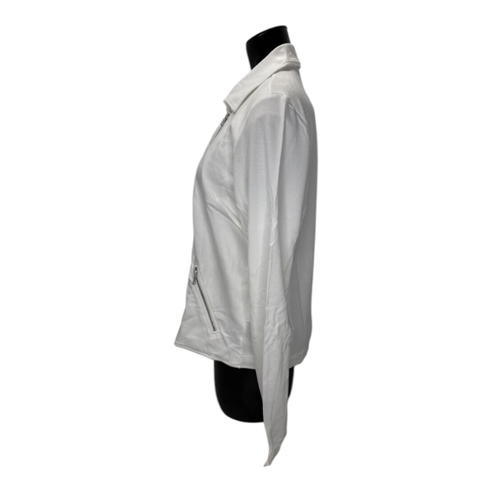 Majestic Filatures Womens Jacket White Size XL EU 4 French Terry Moto Full Zip - Picture 8 of 15